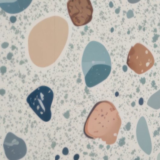Papier Peint Terrazzo Pattern with Organic Earth Tone Chips (Couture)