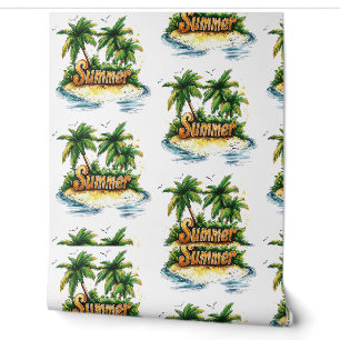 Papier Peint Texte d'été - Tropical Summer Island