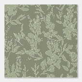 Papier peint texturé Flora en vert olive  (Recto)