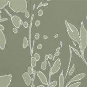 Papier peint texturé Flora en vert olive  (Couture)