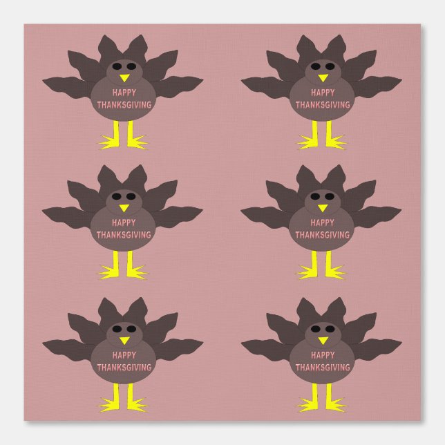 Papier Peint Thanksgiving Plucked Turkey Patterned (Recto)