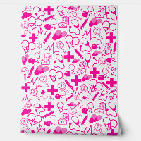 Thème Médicale rose Peel et Stick Décor Santé