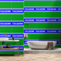 TOUCHDOWN Bleu Blanc Vert Rayures de Course