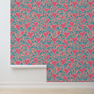 Papier Peint Tourbillon du coeur : un Motif romantique