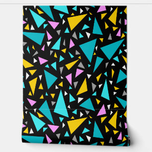 Papier Peint Triangles bleu jaune couleurs sur arrière - plan n