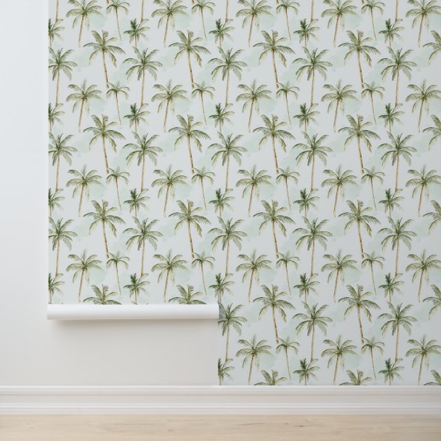 Papier Peint Tropical Palm Trees (Application)