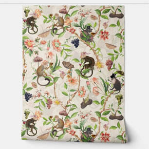 Papier Peint Tropical Vintage Monkey Gardenparty Chinoiserie
