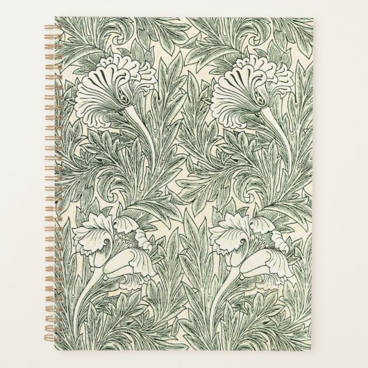 Papier peint tulipe classique vert de William Morr (Devant)