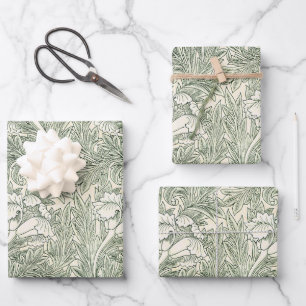 Papier peint tulipe classique vert de William Morr