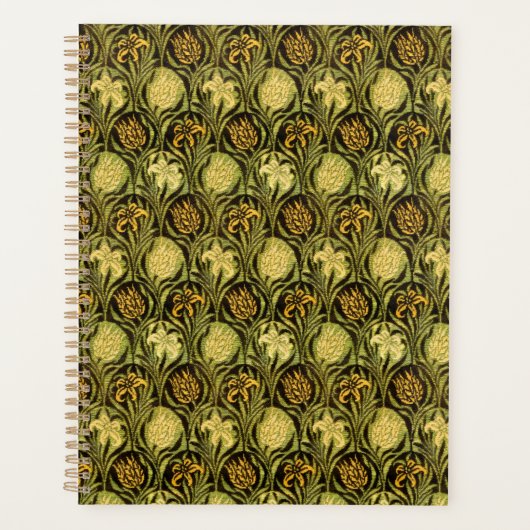 Papier peint Tulipe et Lys vert de William Morris (Devant)