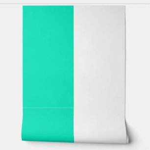 Papier Peint Turquoise Blanc Vertical Big Stripes Motif