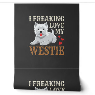 Papier Peint Typographie de l'amour du chien Westie