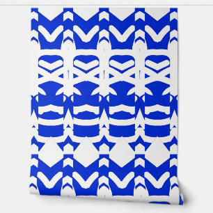 Papier Peint Un bleu tendance et blanc "Ratti_Creative_Arts" 