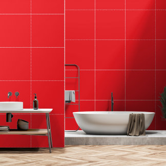 Papier Peint Un carré rouge entouré d'une mince bordure blanche