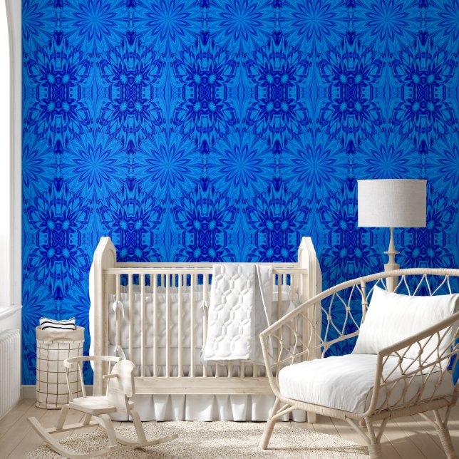 Papier Peint Un Fleur sauvage bleu 2 (Enfants)