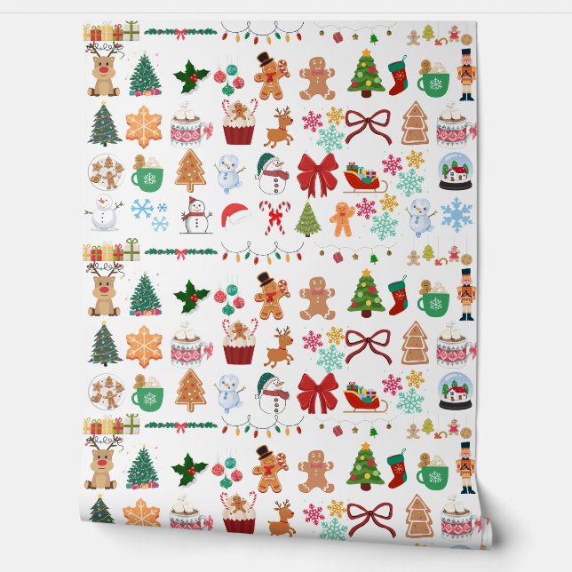Papier Peint Un fond d'écran vibrant de Noël (Déroulement)