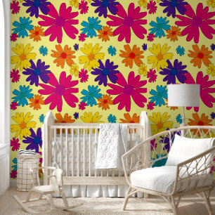 Papier Peint Un lit fleuri de fleurs marguerites