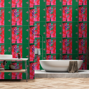 Papier Peint une peinture d'une grenouille dans un champ d'herb