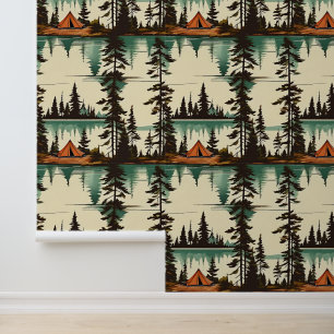 Papier Peint Une petite tente dans la forêt Camping confortable