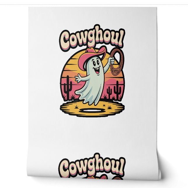 Papier Peint Vache goule Halloween effrayant (Déroulement)