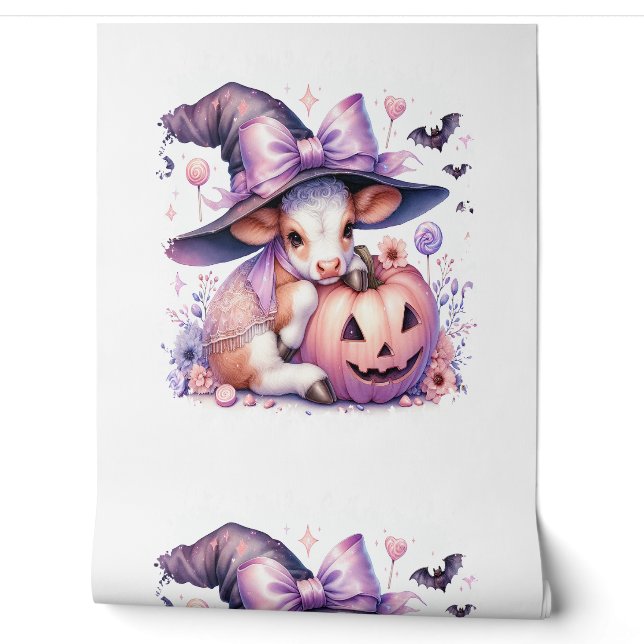 Papier Peint Vache Halloween Square (Déroulement)