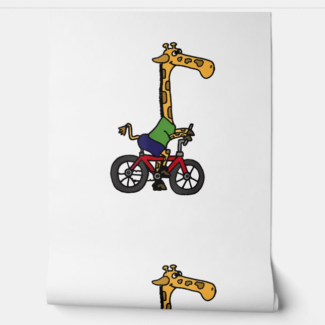 Papier Peint Vélo cool Giraffe équitation (Déroulement)