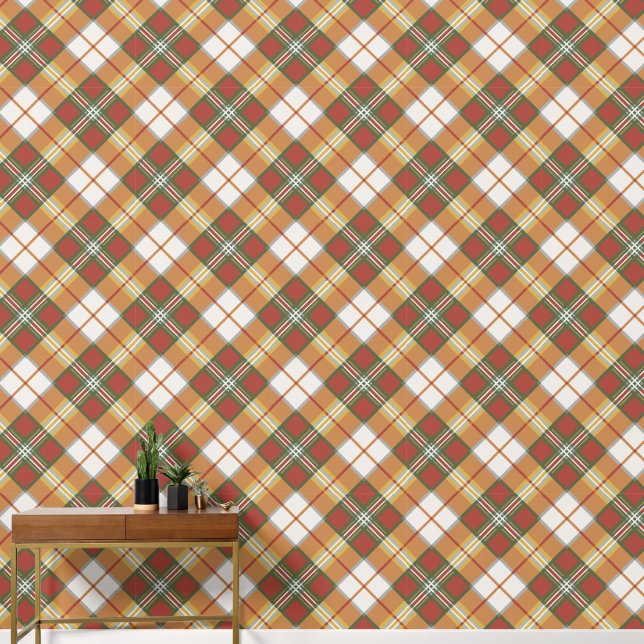 Papier Peint Vérificateurs blancs verts Brown (Couloir)