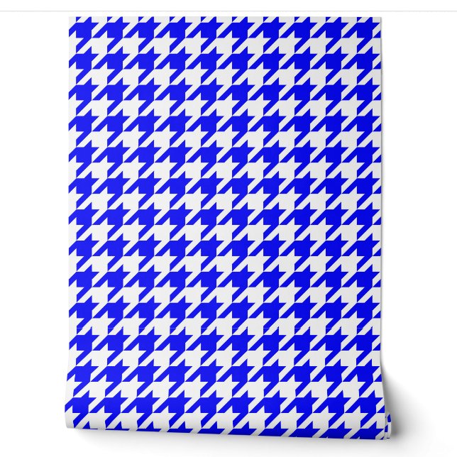 Papier Peint Vérification de la base de fonds bleu et blanc (Déroulement)