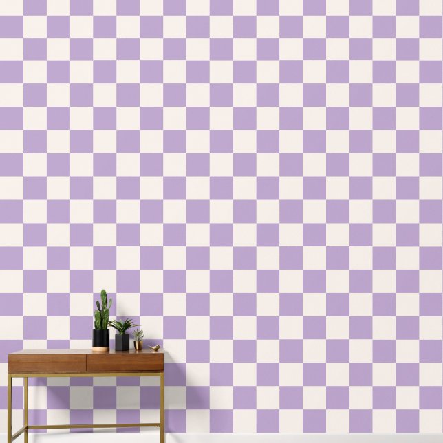 Papier Peint Vérification violet, Motif de tableau de contrôle (Couloir)