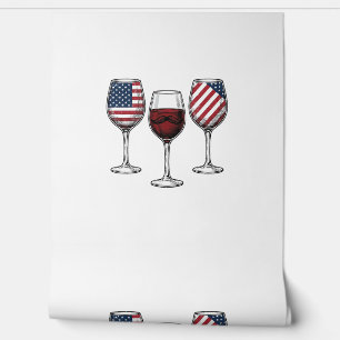 Papier Peint Verres à vin patriotiques dessin de t-shirt vector