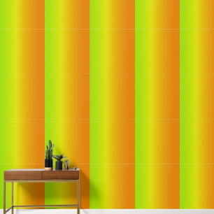 Papier Peint Vert chaux vert jaune et orange
