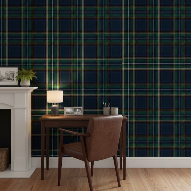 Papier peint vert et bleu Tartan (Créateur téléchargé)