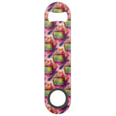 Papier peint vert et rouge abstrait (Dos)