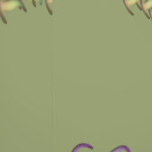 Papier Peint Vert + Feuillage Violet Répétition Nature Olive (Couture)