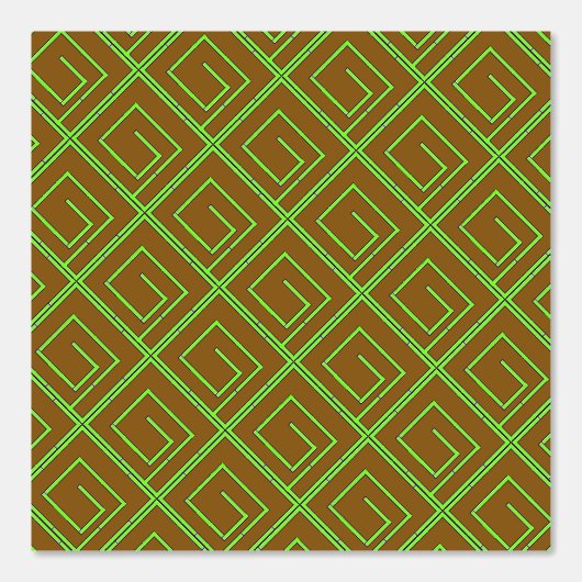 Papier Peint Vert Geo Brun (Recto)