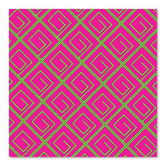 Papier Peint Vert Geo Fuchsia (Recto)