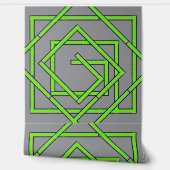 Papier Peint Vert Geo Gris (Déroulement)