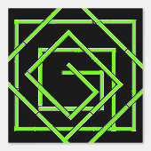 Papier Peint Vert Geo Noir (Recto)