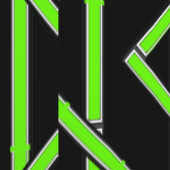 Papier Peint Vert Geo Noir (Couture)