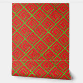 Papier Peint Vert Géo Rouge (Déroulement)