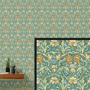 Papier Peint Vert or jaune Art Nouveau