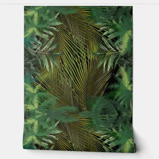 Papier peint vert Plante (Déroulement)