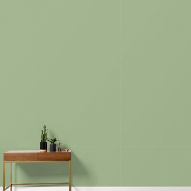 Papier Peint Vert Sage moderne Couleur uni (Couloir)