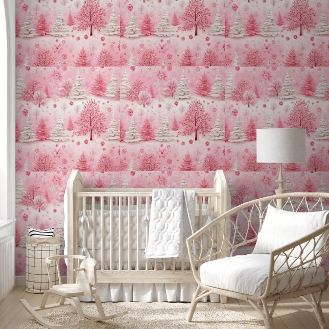 Papier Peint Vibes d'hiver Pink Enchanted (Enfants)