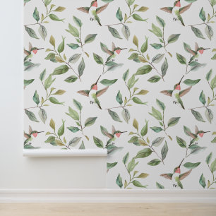 Papier Peint Vignes de l'Aquarelle des colibris