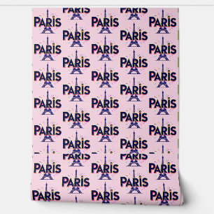 Papier Peint Ville lumière : Téméraire Paris Typographie Art
