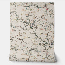 Vincent Van Gogh Floraison d'amandier sur fond bla