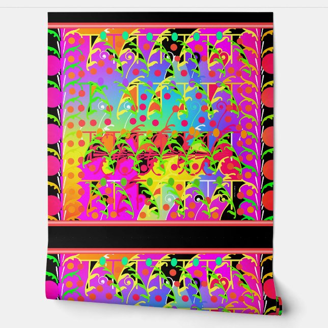 Papier Peint Vine Ripe Collage (Déroulement)