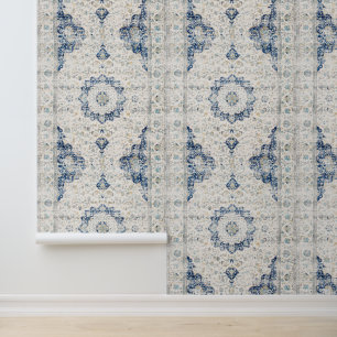 Papier peint Vintage bleu