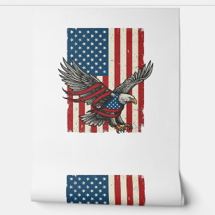Papier Peint Vintage Eagle Drapeau Vector Patriote Conception d